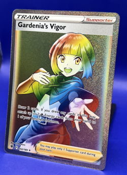 2022 Pokemon Card Astral Radiance Gardenia’s Vigor 202/189 Rainbow Rare NM - Image 3