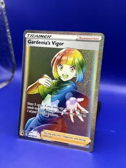 2022 Pokemon Card Astral Radiance Gardenia’s Vigor 202/189 Rainbow Rare NM - Image 4