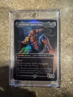 Magic The Gathering x Marvel Legends Battle-Damaged Spider-Man Promo Card - Image 1