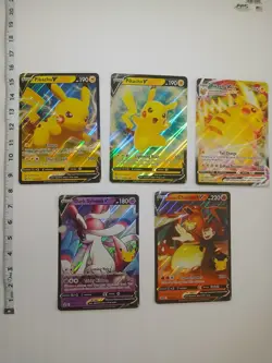 POKEMON PIKACHU CHARIZARD OVERSIZED HOLO CARD LOT OF 5 ALL DIFFERENT - Image 1