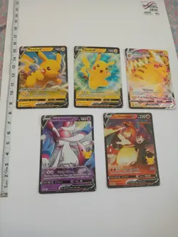 POKEMON PIKACHU CHARIZARD OVERSIZED HOLO CARD LOT OF 5 ALL DIFFERENT - Image 2