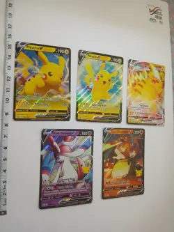 POKEMON PIKACHU CHARIZARD OVERSIZED HOLO CARD LOT OF 5 ALL DIFFERENT - Image 3