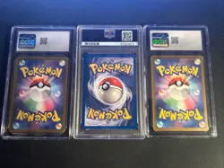 Lot Of 3 Graded Slabbed Pokemon Cards, Various Sets, Modern/vintage - Image 2