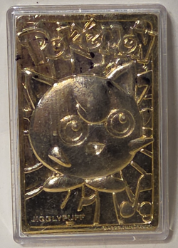 1999 Burger King BK Pokemon 23K Gold Plated Trading Card JigglyPuff - Image 1