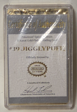 1999 Burger King BK Pokemon 23K Gold Plated Trading Card JigglyPuff - Image 2