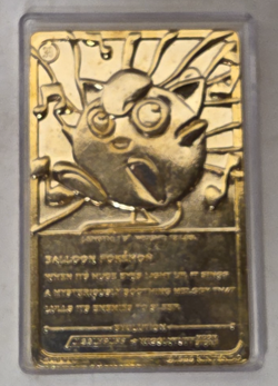 1999 Burger King BK Pokemon 23K Gold Plated Trading Card JigglyPuff - Image 3