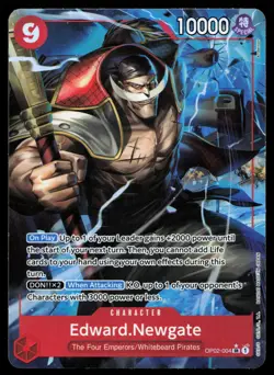 Edward Newgate OP02-004 Alternate Art Premium Booster The Best One Piece Card - Image 1