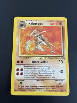 Pokemon TCG Aerodactyl, Kabutops & Hitmonlee Fossil Set Cards - Image 4