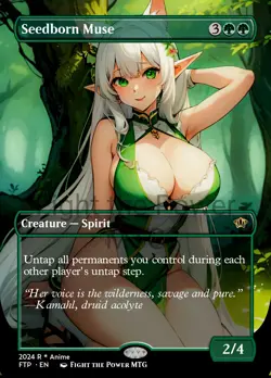 Seedborn Muse MTG Altered Art Card Anime Waifu High Quality - Image 1