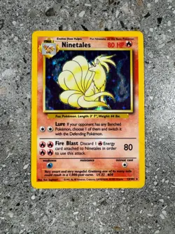 Pokemon TCG Cards Ninetales 12/102 Base Set Holo Rare LP-MP - Image 1