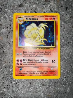 Pokemon TCG Cards Ninetales 12/102 Base Set Holo Rare LP-MP - Image 3