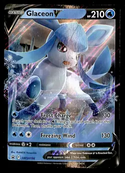 Glaceon V Black Star Promo SWSH 196, NM Pokemon Card - Image 1