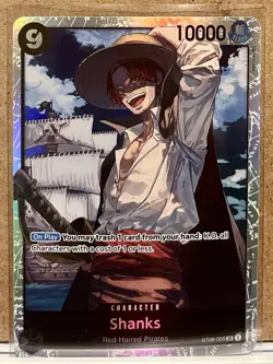 Shanks (ST08-005) Super Rare Full Art Foil Mint One Piece Character Card - Image 1