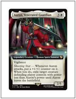 1x Auron, Venerated Guardian, Extended Art, Final Fantasy, Magic MTG NM - Image 1