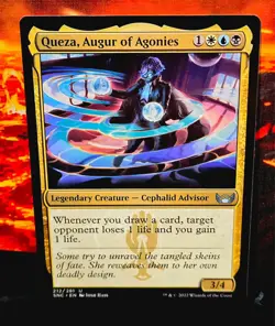 magic the gathering - Queza, Augur of Agonies - Legendary Creature - Cephalid - Image 1