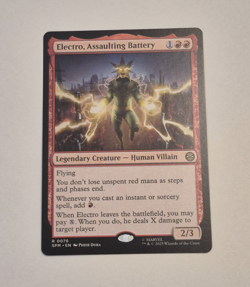 ELECTRO, ASSAULTING BATTERY x1 mtg NM-M Marvel's Spider-Man 1 Rare - Image 1