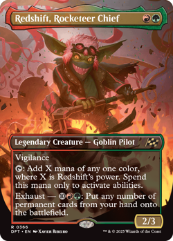 Redshift, Rocketeer Chief 0336 ~ Borderless Rare NM MTG Aetherdrift - Image 1