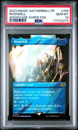 2023 MTG TALES OF MIDDLE-EARTH SC-SURGE FOIL #755 RIVENDELL PSA 10 - Image 1