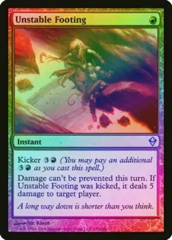 Unstable Footing FOIL Zendikar Light Play MTG Magic DNA GAMES - Image 1