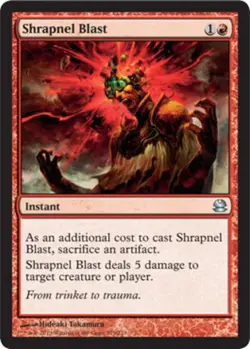 Heavy Play, English MTG Foil Shrapnel Blast - Foil Modern Masters Magic the Gath - Image 1