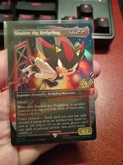 Shadow The Hedgehog Rainbow Foil Secret Lair MTG NM - Image 1
