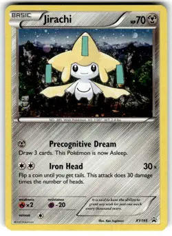 Pokemon TCG Jirachi XY195 Black Star Promo Cosmos Holo Card NM - Image 1