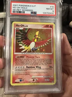 PSA 8 Holo Bleed HO-OH-HOLO SECRET WONDERS 2007 POKEMON DIAMOND & PEARL - Image 1
