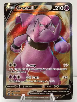 Pokemon Granbull V 159/172 Brilliant Stars Sword & Shield FULL ART - Image 2