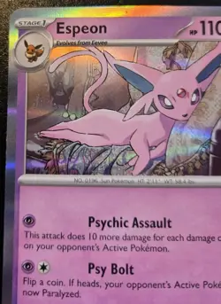 Espeon 033/131 Holo Rare Scarlet & Violet: Prismatic Evolutions Pokemon TCG - Image 2