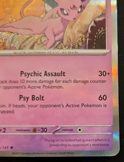 Espeon 033/131 Holo Rare Scarlet & Violet: Prismatic Evolutions Pokemon TCG - Image 5