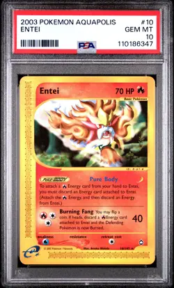 2003 POKEMON AQUAPOLIS #10 ENTEI PSA 10 - Image 1