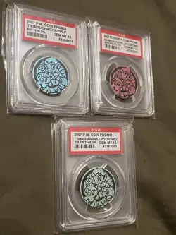 Pokemon PSA 10 Turtwig Chimchar Piplup Coin Set Theme Deck Promos 2007 GEM MT - Image 1