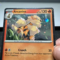 Arcanine Cosmo Holo Scarlet & Violet Promo 011 Pokemon TCG Card - NM SWIRL 🌀 - Image 2