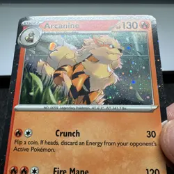 Arcanine Cosmo Holo Scarlet & Violet Promo 011 Pokemon TCG Card - NM SWIRL 🌀 - Image 3