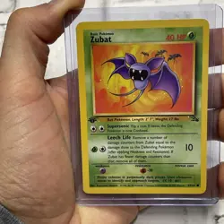 Zubat 57/62 FOSSIL 1st Edition 1999 Pokemon Card NM/MT Vintage Pokemon Common - Image 1
