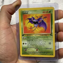 Zubat 57/62 FOSSIL 1st Edition 1999 Pokemon Card NM/MT Vintage Pokemon Common - Image 2