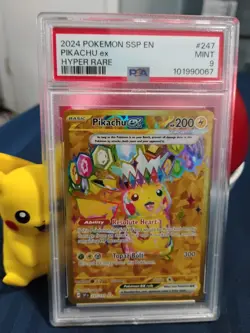 Pokemon TCG Pikachu EX 🔥 Surging Sparks Double Rare Holo Card *MINT - Image 4