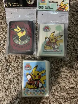 2025 Pokemon World Championship Exclusive Card Sleeves - Set If 3 W competitor - Image 1