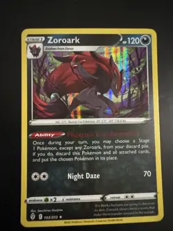 Pokemon Evolving Skies Zoroark Holo Rare Card 103/203 Near Mint Condition - Image 1