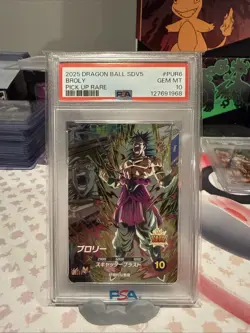 SDV5-PUR6 Broly Dragon Ball Super Divers Trading Card PSA 10 - Image 1