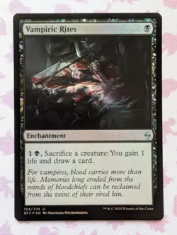 MTG Magic the Gathering Vampiric Rites Foil (124/313) Battle for Zendikar NM - Image 1