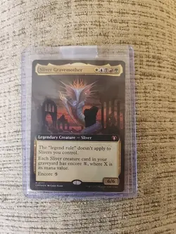 MTG Foil Extended Art Sliver Gravemother NM Unplayed Commander Masters - Image 1