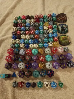 MTG Magic the Gathering D20 Spindown Life Counter Dice Lot of 115 (34 Oversized) - Image 1