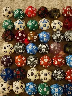 MTG Magic the Gathering D20 Spindown Life Counter Dice Lot of 115 (34 Oversized) - Image 2