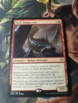 Surly Badgersaur MTG Commander 2020 Rare NM x1 - Magic Card - Image 2