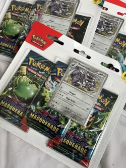 4x Sealed Pokemon Twilight Masquerade Revaroom Triple Booster Packs Bundle - Image 2