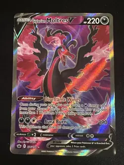 Galarian Moltres V 176/198 Pokemon Chilling Reign Ultra Rare Full Art Holo - Image 1