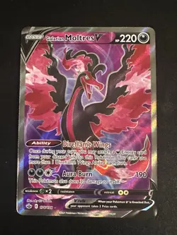 Galarian Moltres V 176/198 Pokemon Chilling Reign Ultra Rare Full Art Holo - Image 4