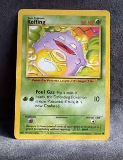 Koffing 051/102 Base Set Regular Pokemon TCG Lightly Played - Image 1