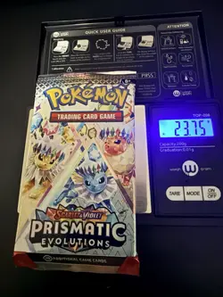 Heavy Pokemon Prismatic Evolution Pack 23.7G !! Possible God Pack !! - Image 1